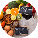 Vitamin C and E eye antioxidants